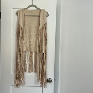 VELVET FRINGE VEST - NWT